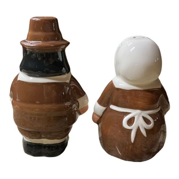 The Pilgrim Pair Limited Edition Salt & Pepper Shaker Set 2014 Thanksgiving - Picture 2 of 6